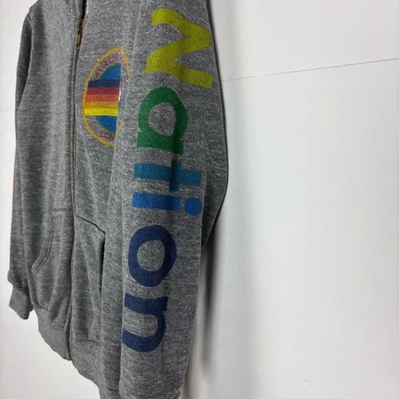 Aviator Nation Zip Hoodie Grey Size 6 - Picture 6 of 10